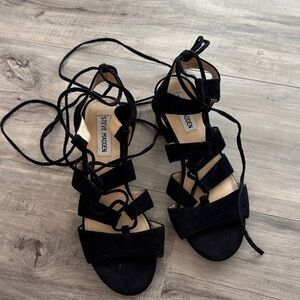 Steve Madden Black Strappy Women's Sandals